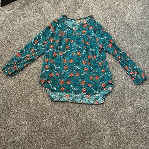 Green with Red Flower